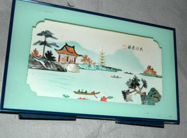 Framed Chinese Diorama Picture Display