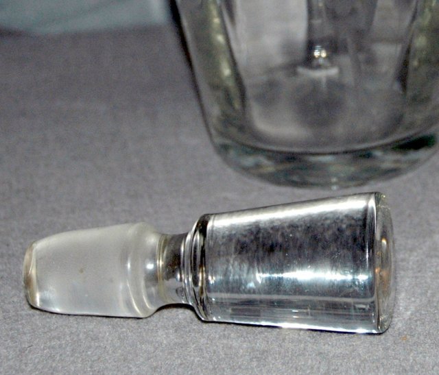 Lovely Tall Etched Glass Decanter with Stopper * PRICE REDUCED *!!