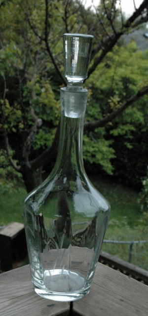Lovely Tall Etched Glass Decanter with Stopper * PRICE REDUCED *!!