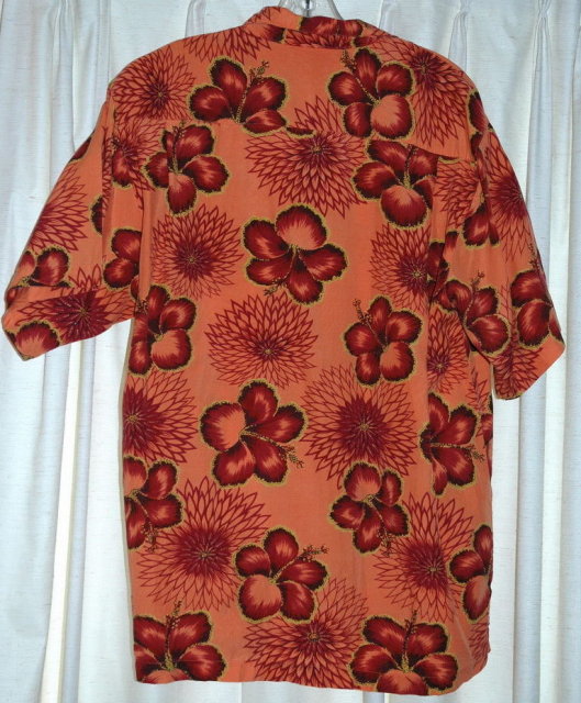 Orange & Hibiscus Hawaiian Shirt, Tommy Bahama ** PRICE REDUCED! **