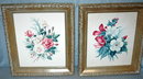 2 old floral E. Serton Botanical Prints in frames