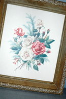 2 old floral E. Serton Botanical Prints in frames