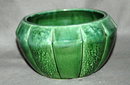 Nice Green USA Pottery Melon shaped bowl