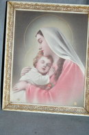Old Lithograph of the Virgin Mary & Baby Jesus * PRICE REDUCED *