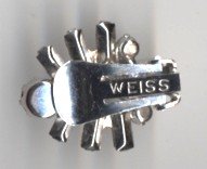 Weiss Rhinestone Clip on Earrings.