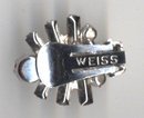 Weiss Rhinestone Clip on Earrings.