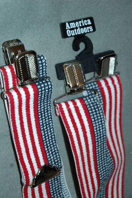 Patriotic Stars Stripes Red White & Blue Suspenders Braces