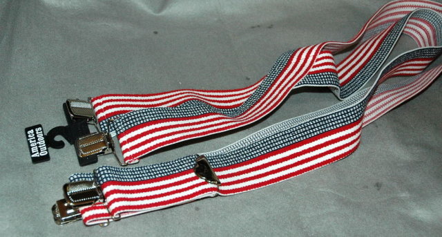 Patriotic Stars Stripes Red White & Blue Suspenders Braces
