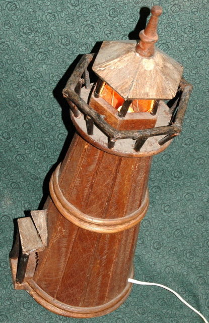 Handcrafted Lighted Cedar Wood Light House * PRICE REDUCTION *