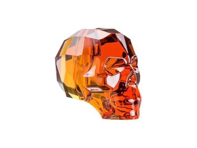 Sterling Silver Skull & Gothic Cross earrings “Red Magma” Swarovski Crystal Dangles, One of a Kind, Hand Crafted