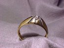Star Setting 10K gold Diamond Ring ( signed)