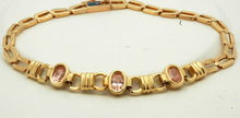 14K gold & Pink Tourmaline Bracelet 6.3gms