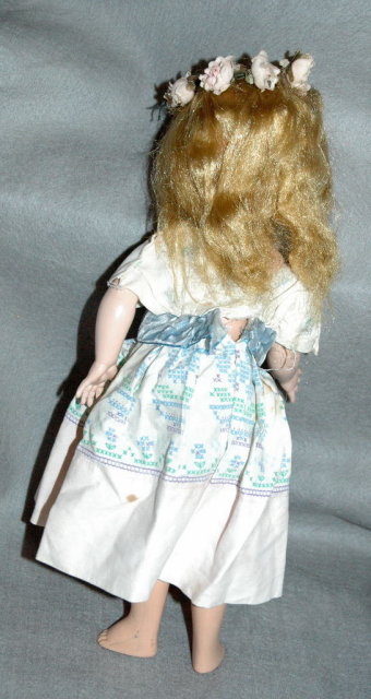 Beautiful Vint. Doll Hard Plastic Jointed & Strung