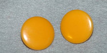 Butterscotch Bakelite Disc Clip On Earrings