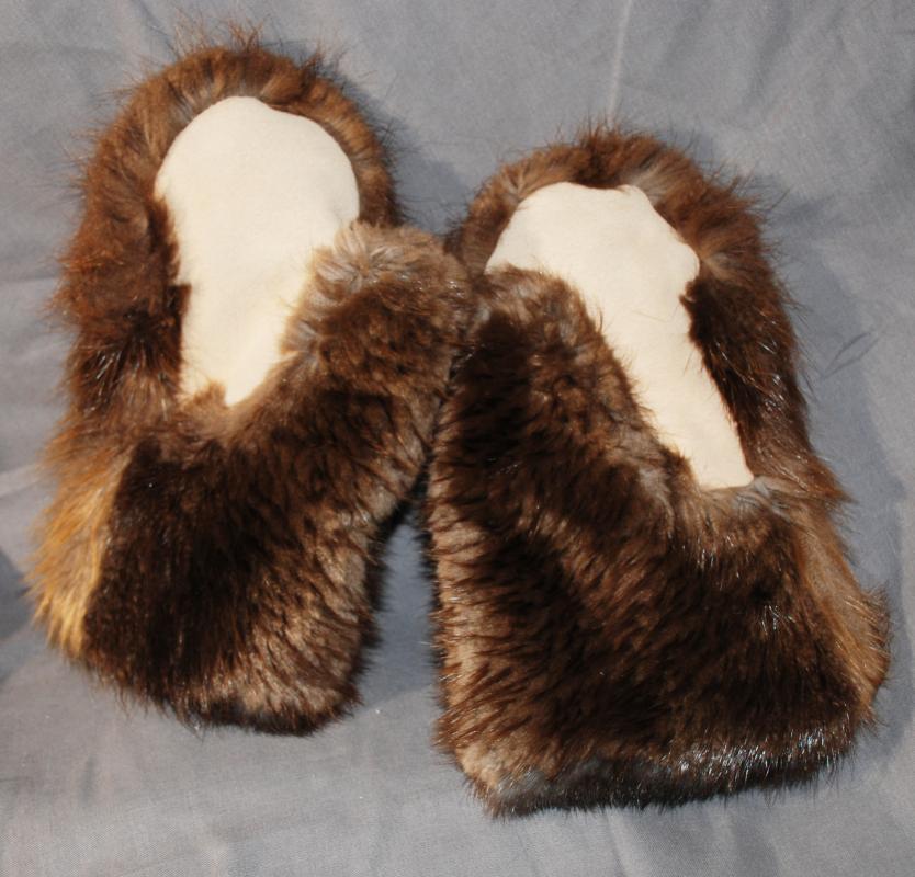 Glacier Gloves, Mittens Beaver Fur with Fur lining