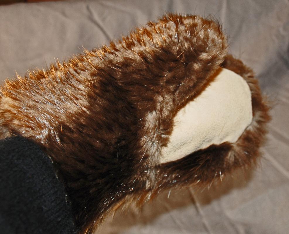 Glacier Gloves, Mittens Beaver Fur with Fur lining