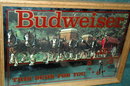 BUDWEISER BEER BAR CLYDESDALE MIRROR CLOCK