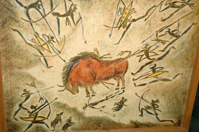 Original Oil Pastel Cave Painting -African? Art