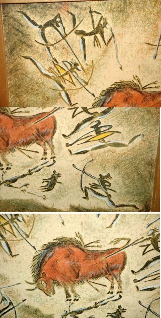 Original Oil Pastel Cave Painting -African? Art