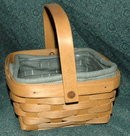 Handmade Longaberger Basket with liners 2001
