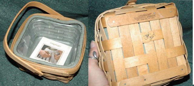 Handmade Longaberger Basket with liners 2001