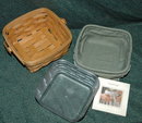 Handmade Longaberger Basket with liners 2001