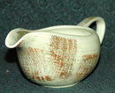 Vintage Vernonware Raffia, hand painted gravy boat or pitcher