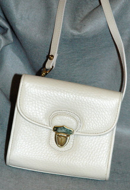 Dooney & Bourke Cream Leather Shoulder Bag