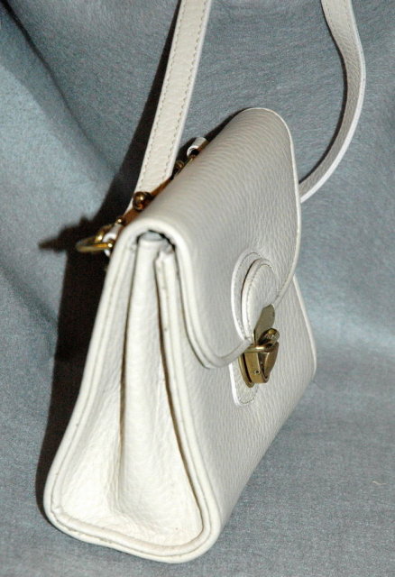Dooney & Bourke Cream Leather Shoulder Bag
