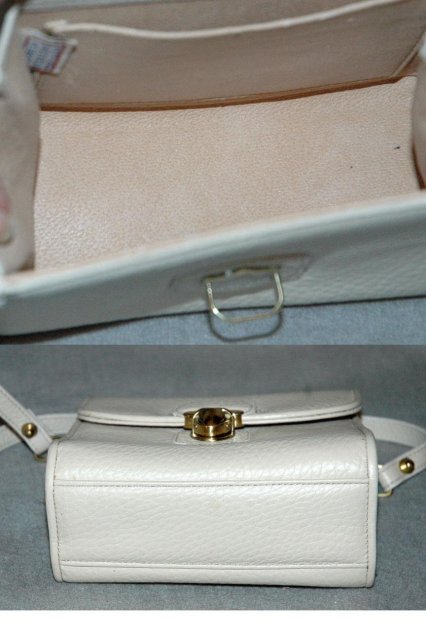 Dooney & Bourke Cream Leather Shoulder Bag