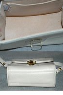 Dooney & Bourke Cream Leather Shoulder Bag