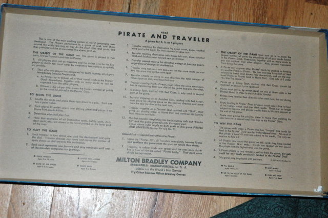 1960 Pirate and Traveler Game Melton Bradley #4563 A World Georgraphy Game