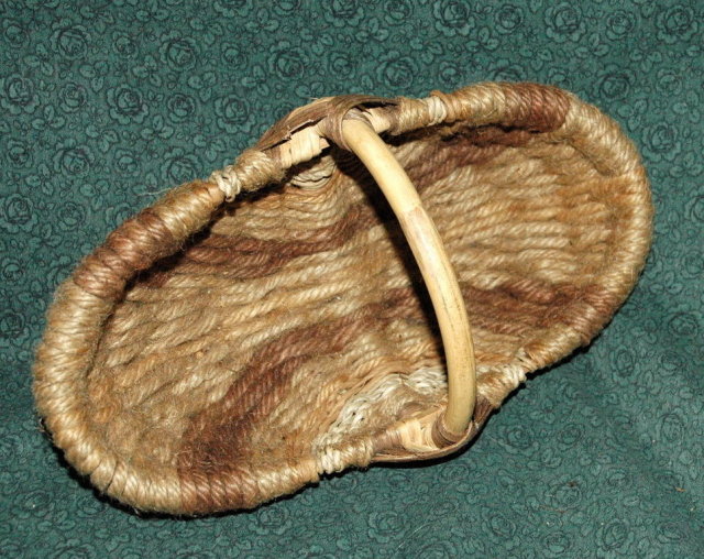 Interesting Old Bamboo & Sisal Hemp Basket *PRICE REDUCTION