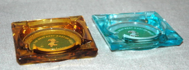 2 Vintage Glass TraveLodge Ashtrays -***PRICE REDUCTION!***