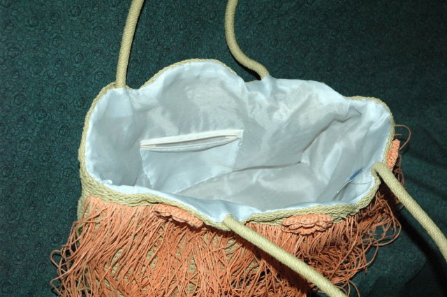 Hawaiian Grass Surf's Up Beach Tote Bag with Finge ** PRICE REDUCED!**