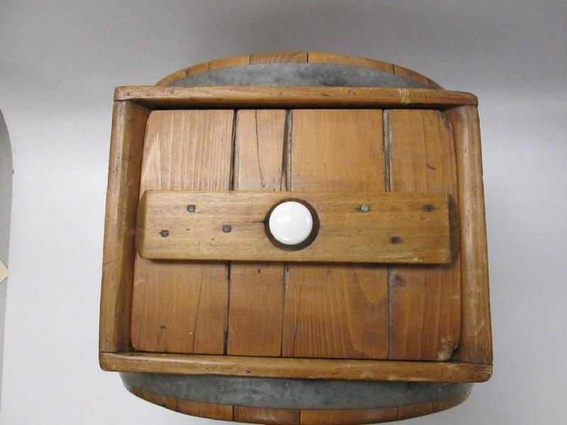 Primitive Wood Barrel Butter Churn