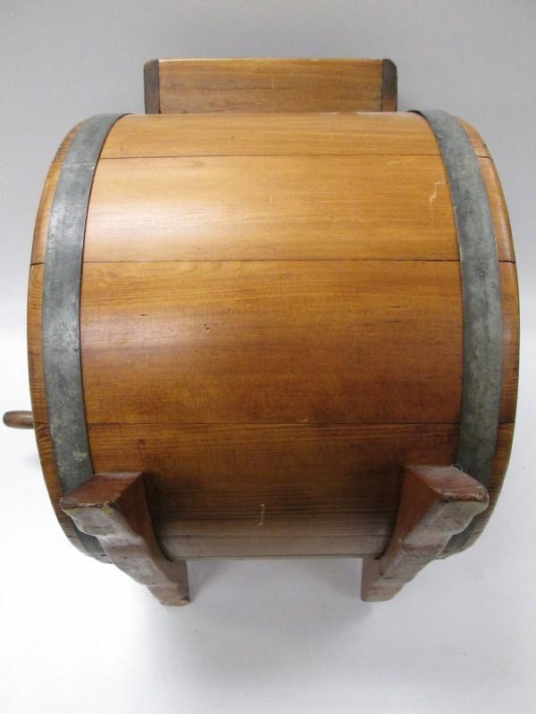 Primitive Wood Barrel Butter Churn