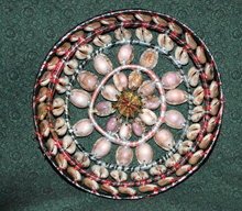 Funky & Unusual Hand Made Basket of Cowry Shells PRICE REDUCTION!**