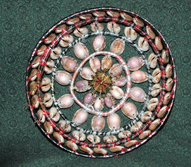 Funky & Unusual Hand Made Basket of Cowry Shells PRICE REDUCTION!**