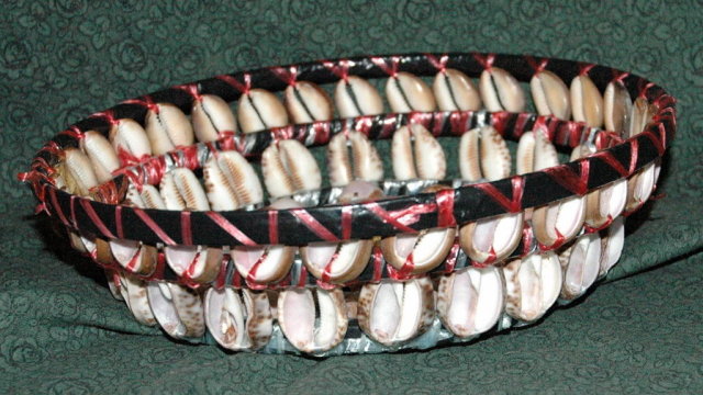 Funky & Unusual Hand Made Basket of Cowry Shells PRICE REDUCTION!**