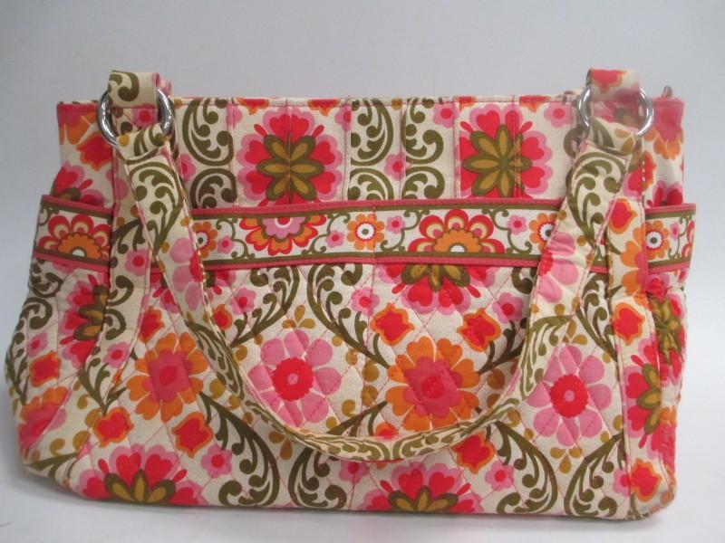 Vera Bradley Folkloric Zip Top East West Hand Bag Purse