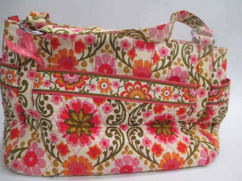 Vera Bradley Folkloric Zip Top East West Hand Bag Purse