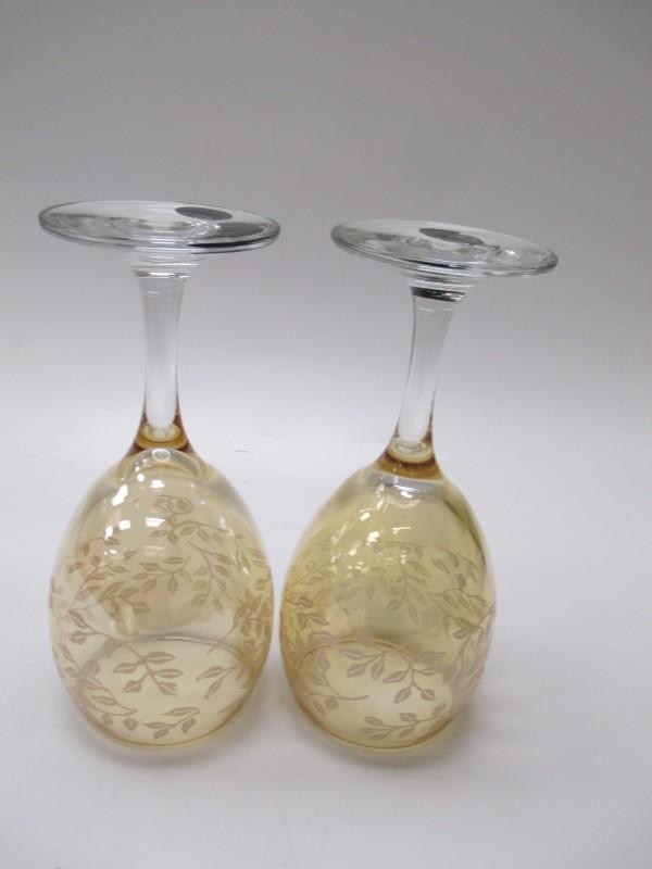 Cristalleria Fratelli Fumo Stemware Wine Glasses Made in Italy Set of Six in Three Colors NIB