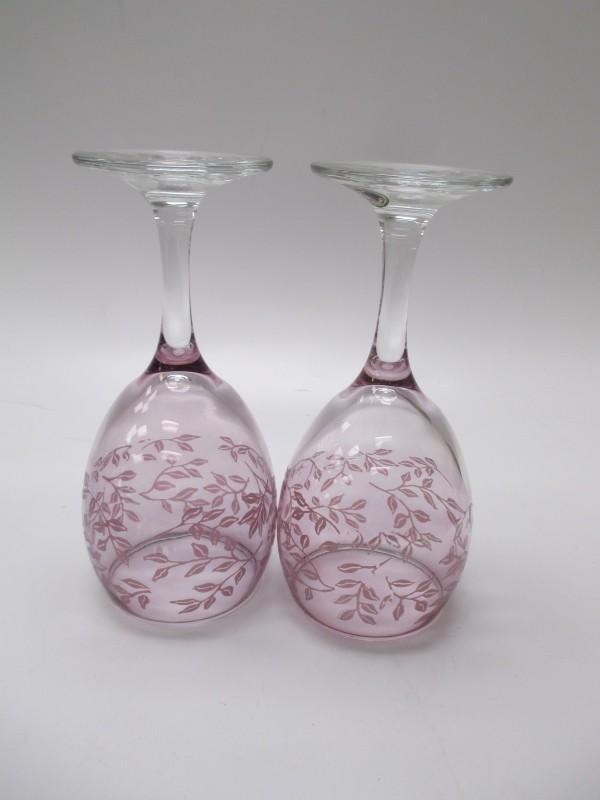 Cristalleria Fratelli Fumo Stemware Wine Glasses Made in Italy Set of Six in Three Colors NIB