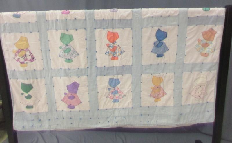 Sunbonnet Sue Quilt Handmade Vintage Applique