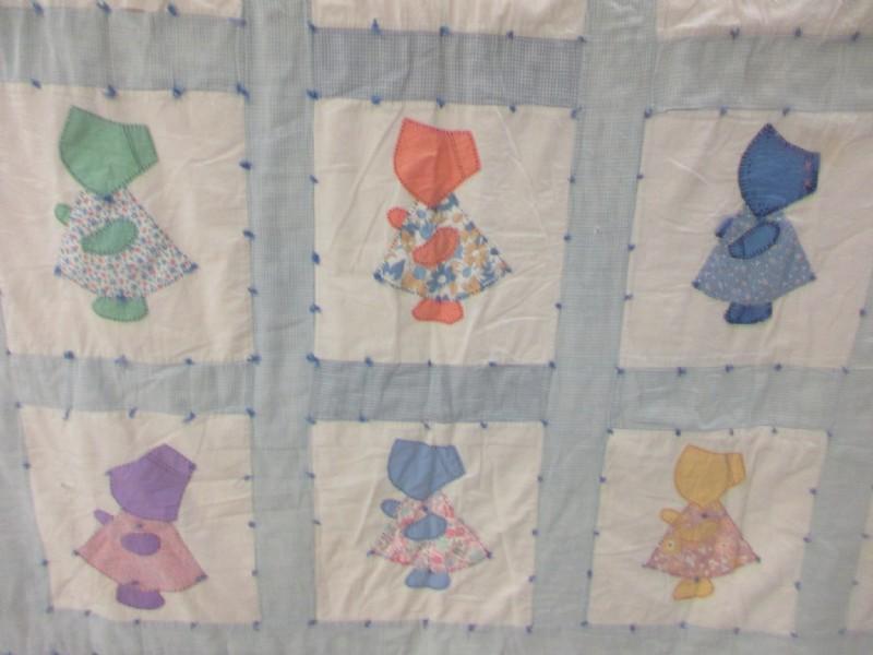 Sunbonnet Sue Quilt Handmade Vintage Applique