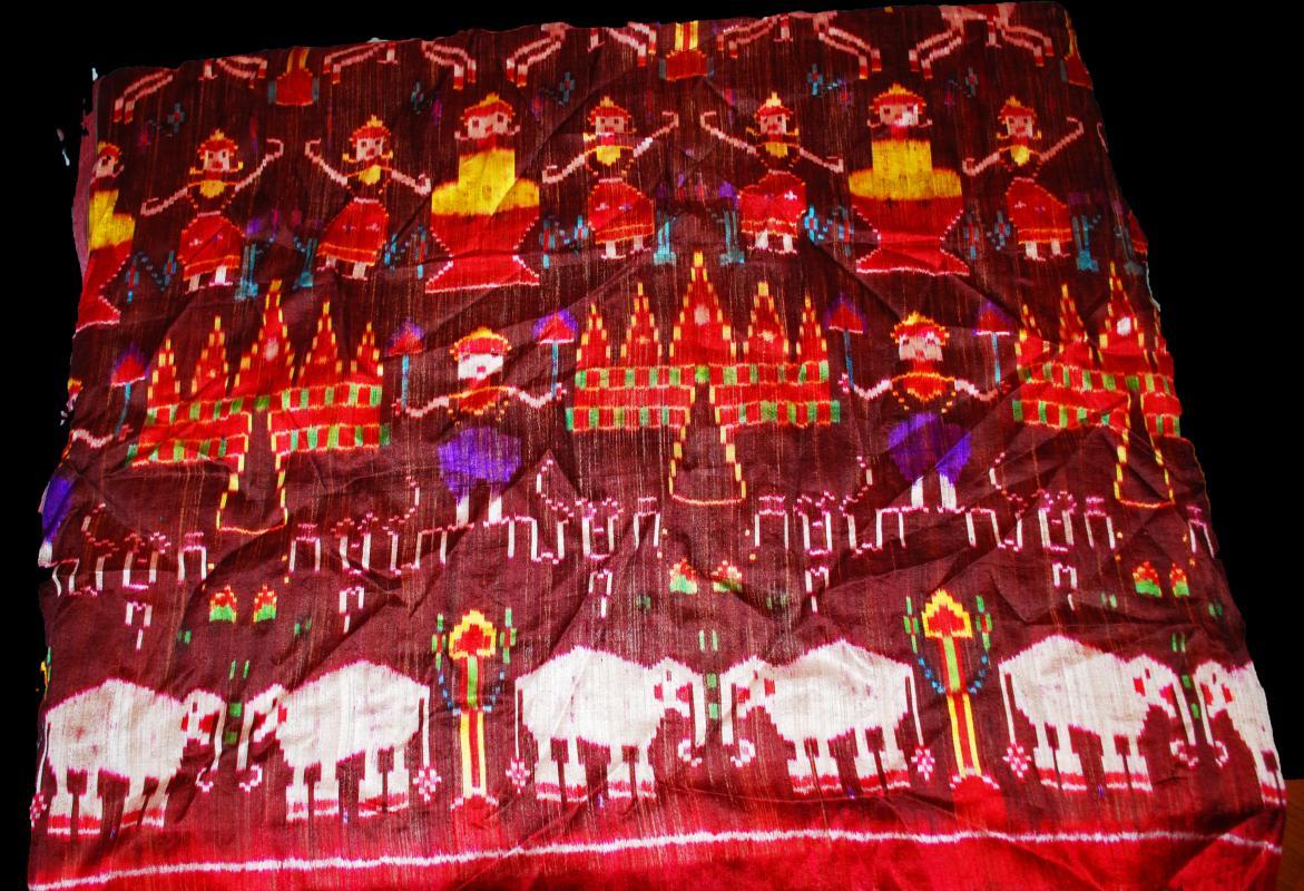 South East Asian Raw Silk Fabric, Cloth Piece 48