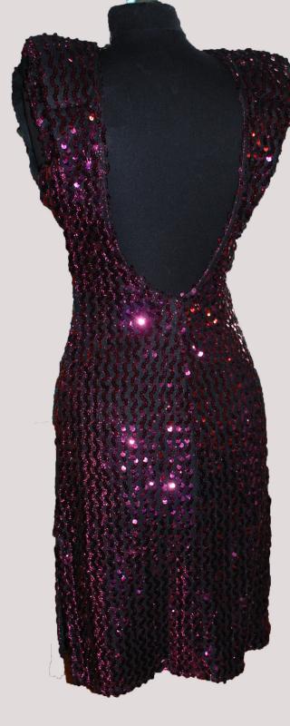 Sequin Cocktail Dress by Climax by David Howard California with Keyhole Front