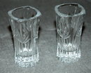 Pair of cut crystal glass tooth pick holders ** PRICE REDUCED!**