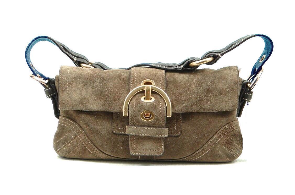 Coach Camel Suede Soho Flap Purse